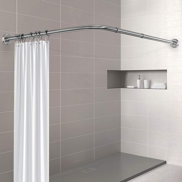 Shower Curtain Rods Installation (2 brackets)